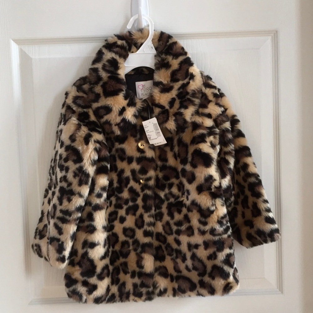 Faux leopard fur coat - kids